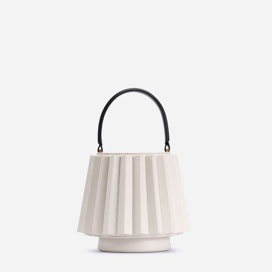 Mini Lantern Bag Pleated - Off White