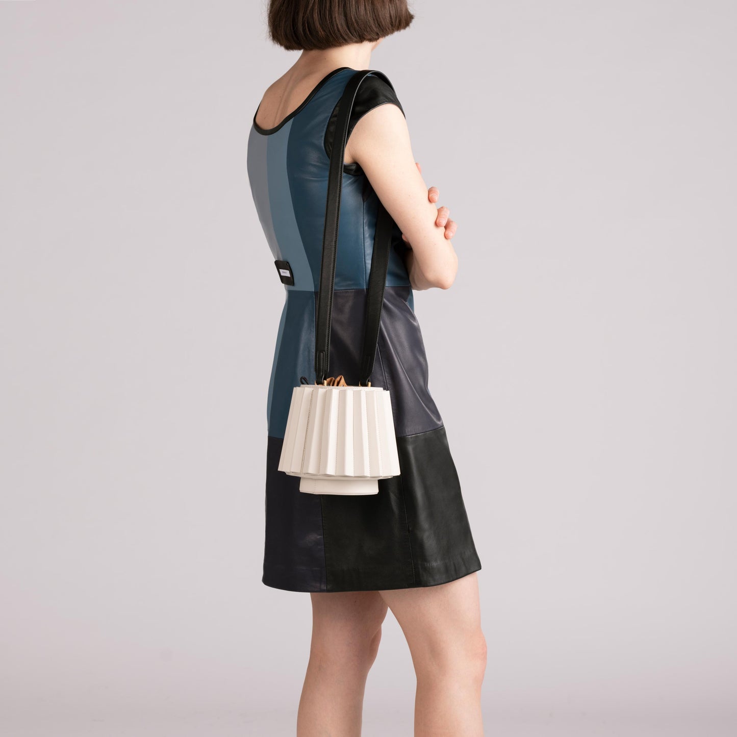 Mini Lantern Bag Pleated - Off White